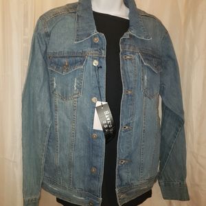 Hawks Bay Mens Denim Trucker Jacket Sz S NWT
